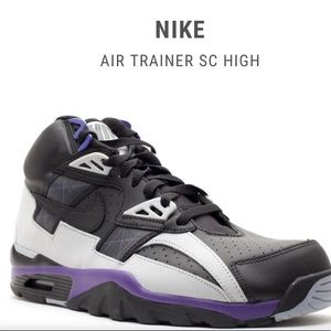 Nike Air Trainer SC High - Size 12 - Blk/Grey/Purp